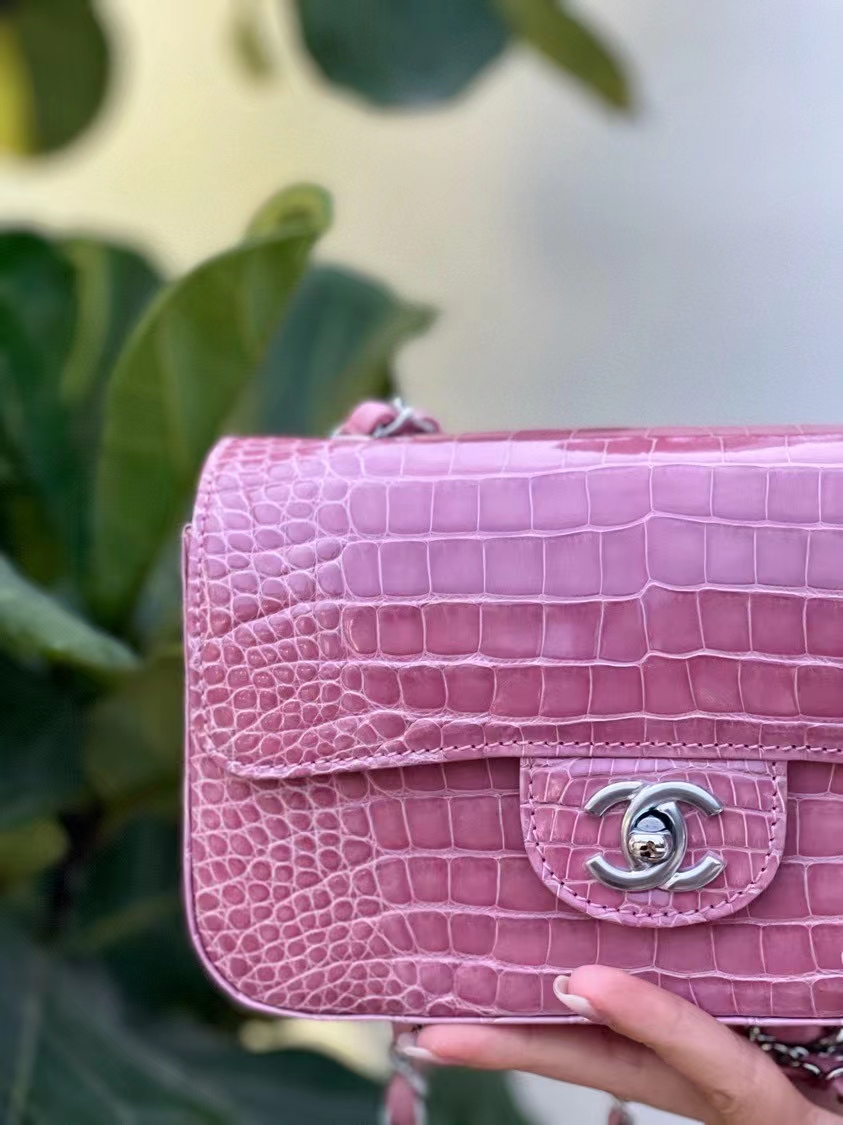 Túi xách Chanel classic da cá sấu 100%