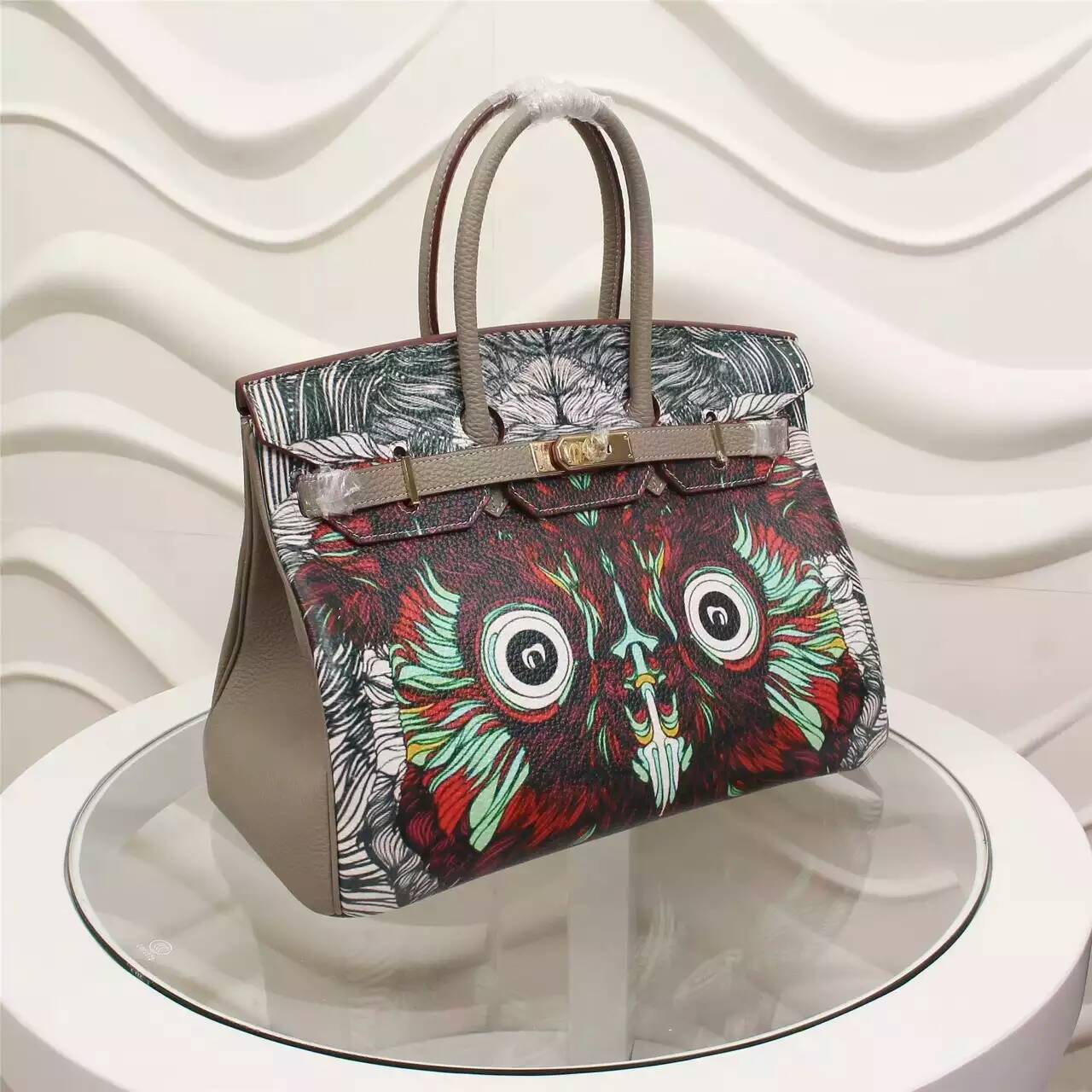 Túi  xách Hermes Birkin hoa văn size 35 siêu cấp