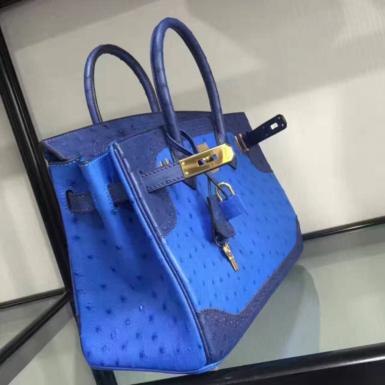 Túi  xách Hermes Birkin may tay 100% size 30 da đà điểu