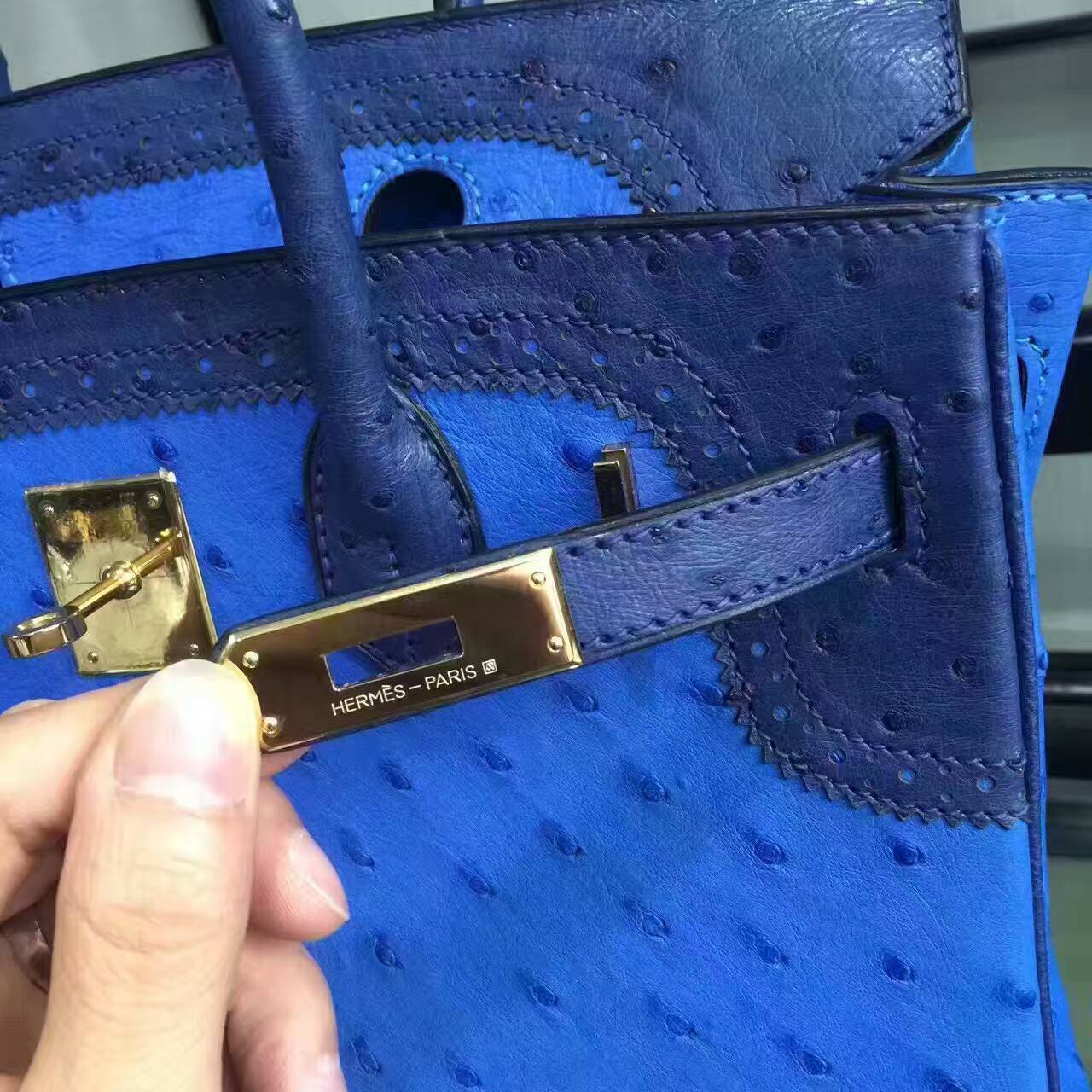 Túi  xách Hermes Birkin may tay 100% size 30 da đà điểu