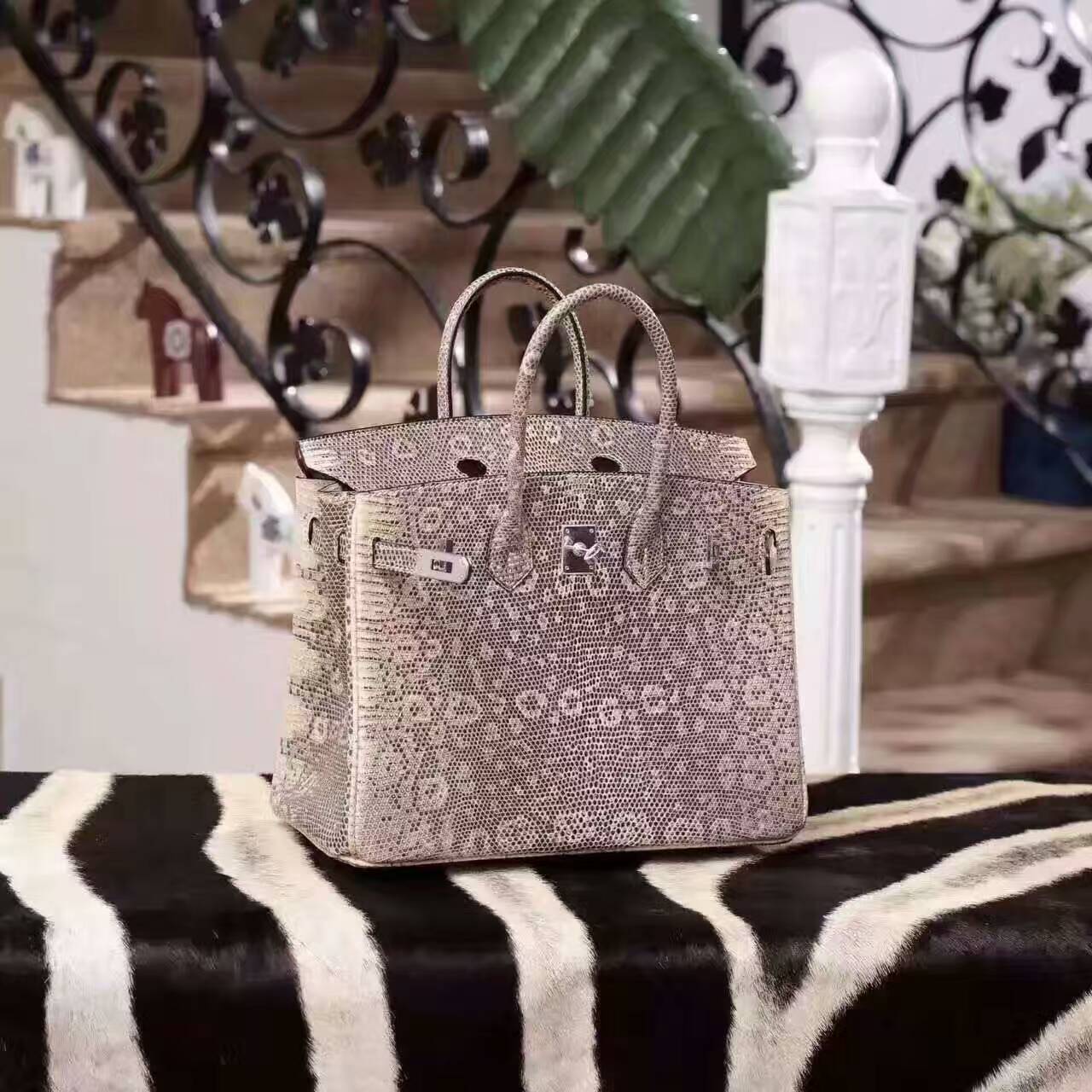 Túi  xách Hermes Birkin may tay 100% size 30 da thằn lằn