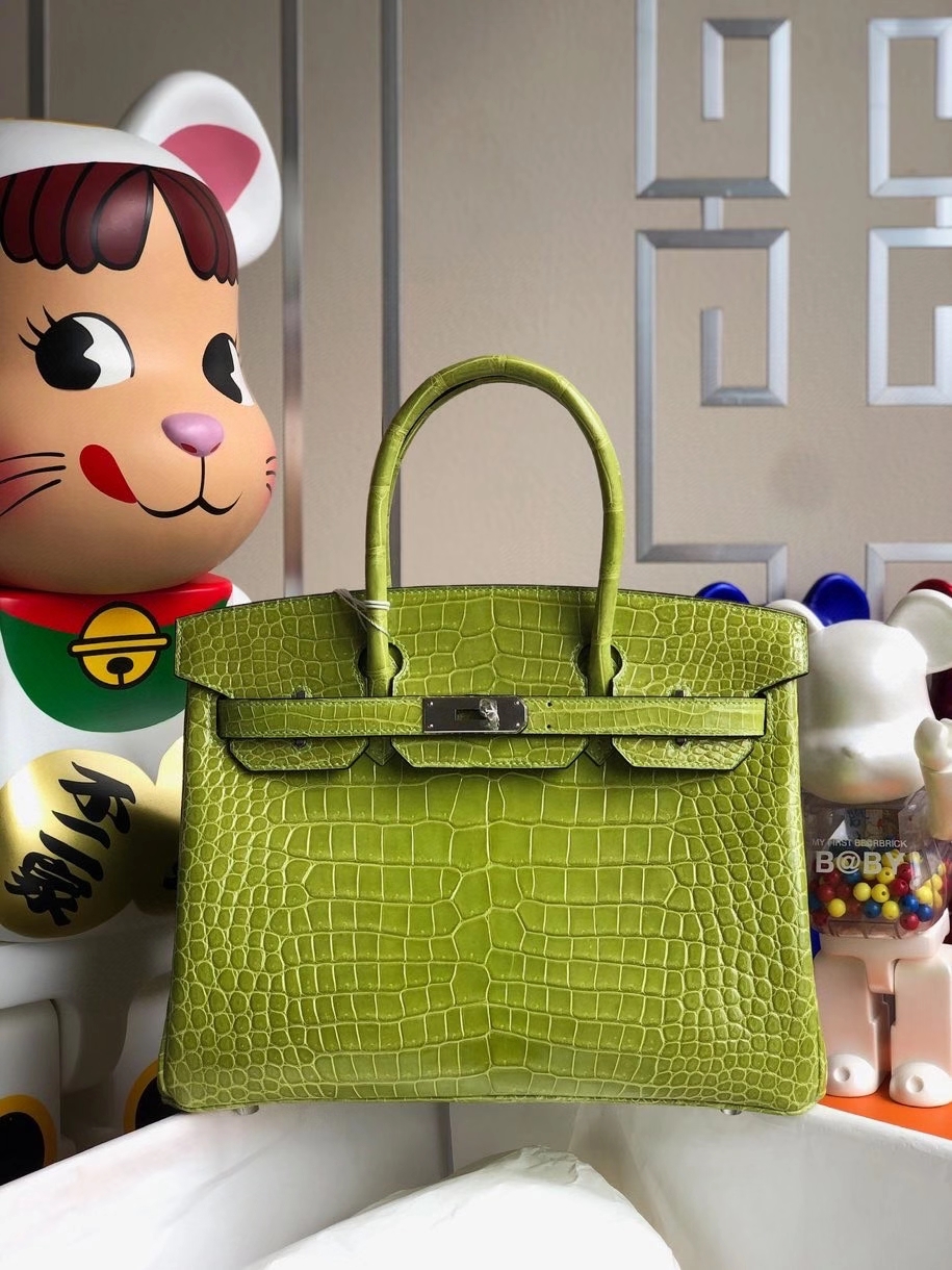 Túi  xách Hermes Birkin da cá sấu  may may 100%