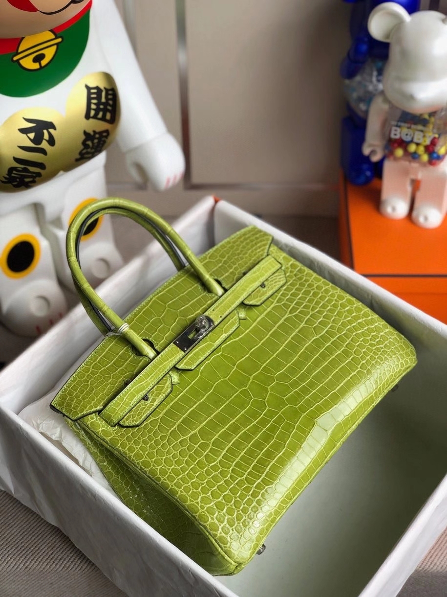 Túi  xách Hermes Birkin da cá sấu  may may 100%