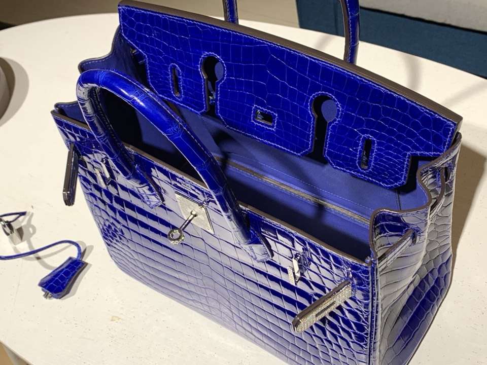 Túi  xách Hermes Birkin da cá sấu  may may 100%