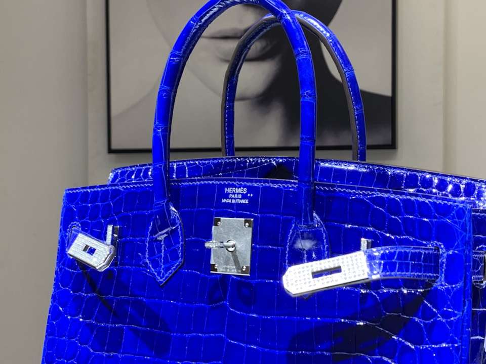 Túi  xách Hermes Birkin da cá sấu  may may 100%