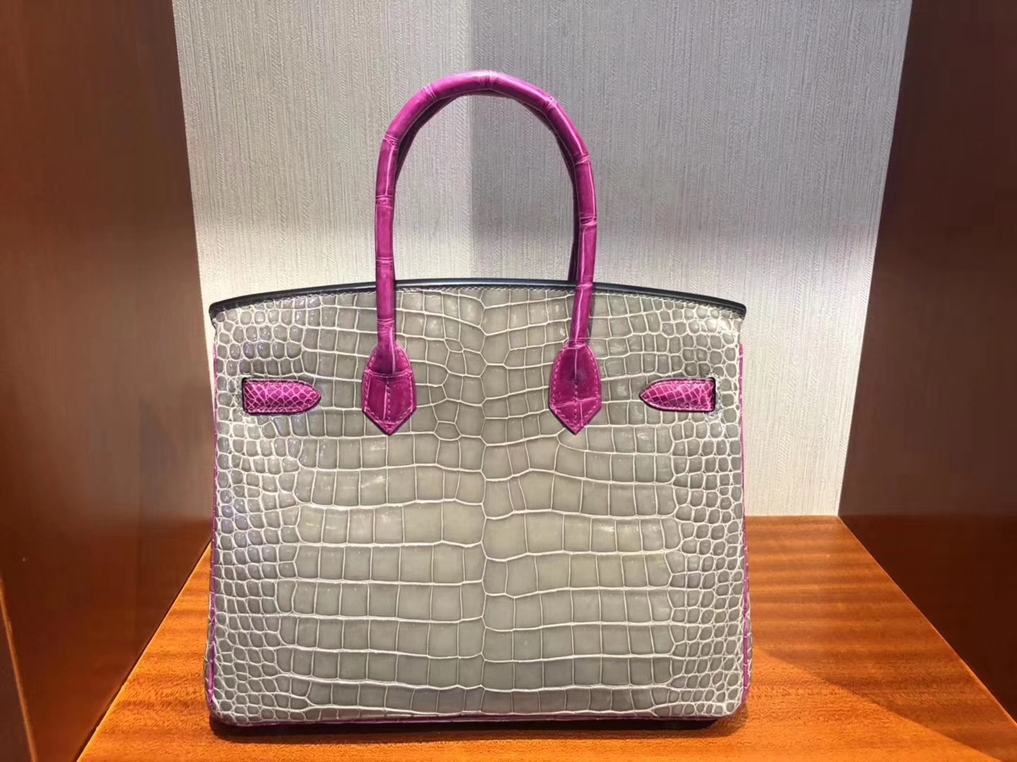 Túi  xách Hermes Birkin da cá sấu  may may 100%