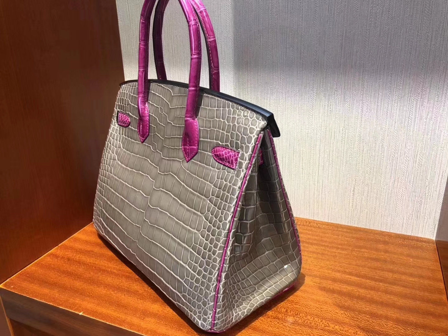 Túi  xách Hermes Birkin da cá sấu  may may 100%