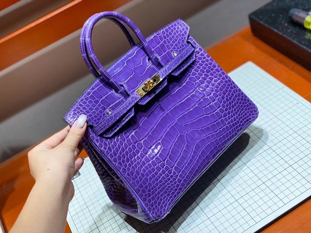 Túi  xách Hermes Birkin da cá sấu  may may 100%