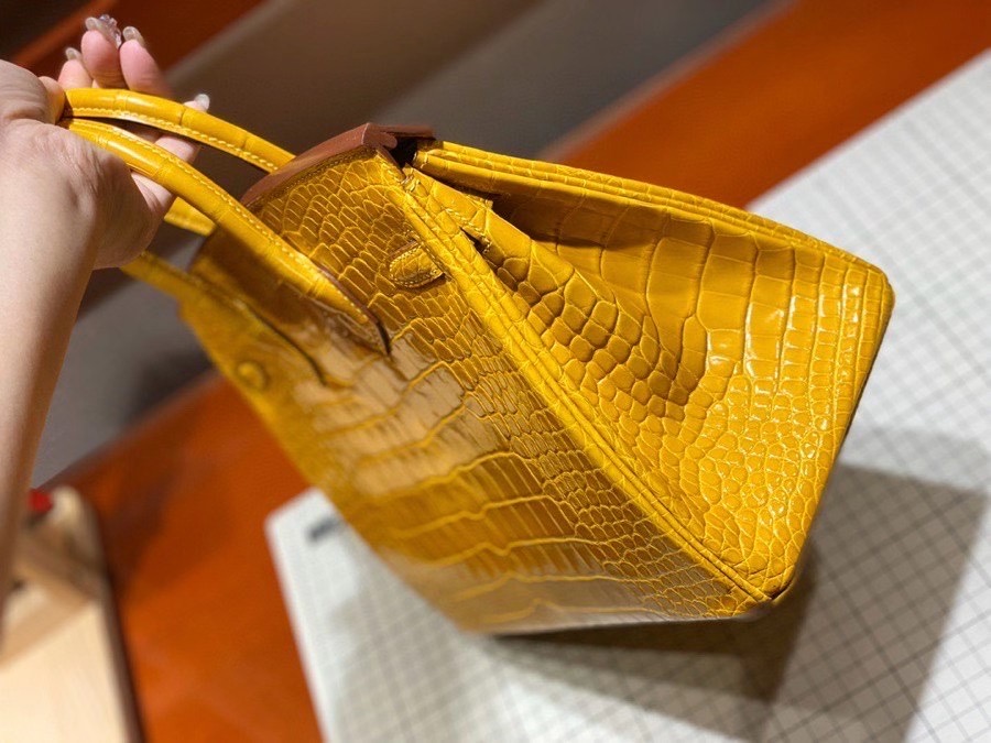 Túi  xách Hermes Birkin da cá sấu  may may 100%