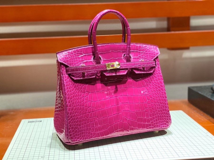 Túi  xách Hermes Birkin da cá sấu  may may 100%