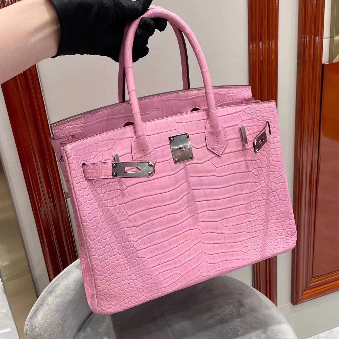 Túi  xách Hermes Birkin da cá sấu  may may 100%