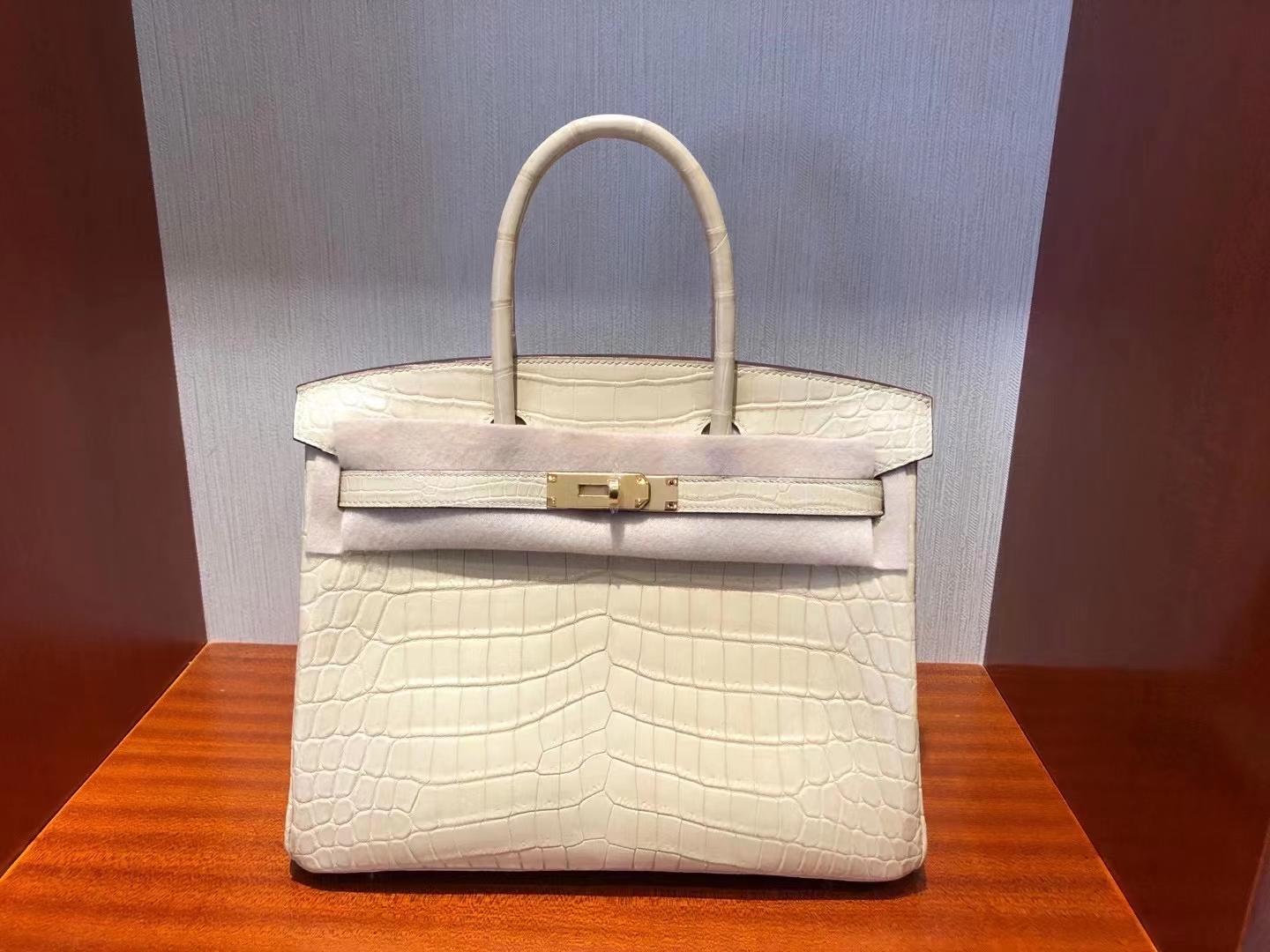 Túi  xách Hermes Birkin da cá sấu  may may 100%