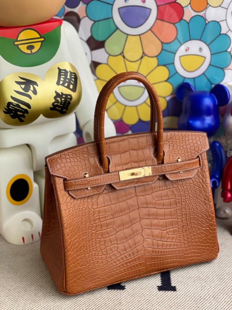 Túi  xách Hermes Birkin da cá sấu  may may 100%