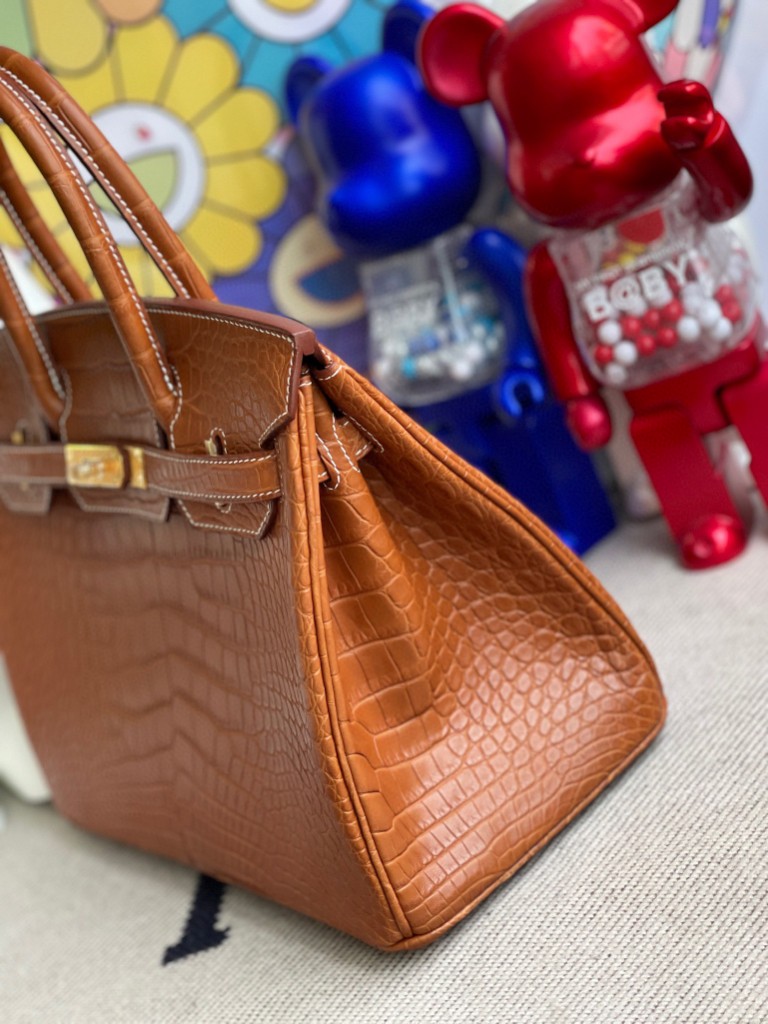 Túi  xách Hermes Birkin da cá sấu  may may 100%