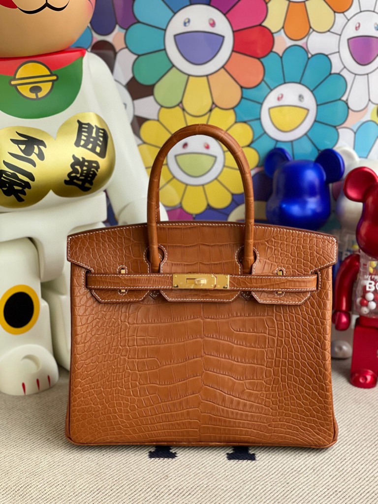 Túi  xách Hermes Birkin da cá sấu  may may 100%