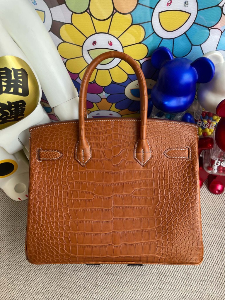 Túi  xách Hermes Birkin da cá sấu  may may 100%