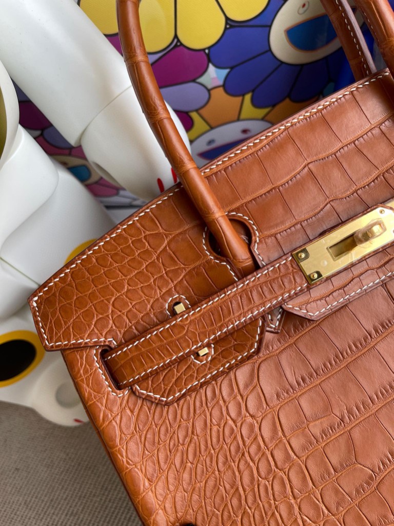 Túi  xách Hermes Birkin da cá sấu  may may 100%