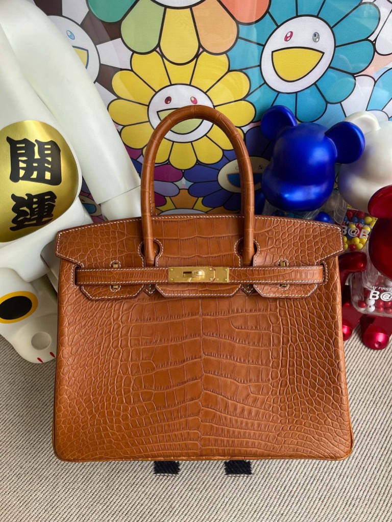 Túi  xách Hermes Birkin da cá sấu  may may 100%